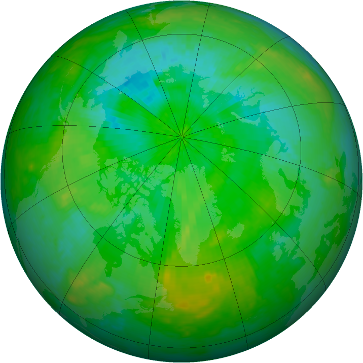Arctic ozone map for 04 August 2003